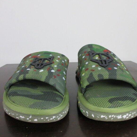 Naked Wolfe Vegas Logo Embossed Mesh Army Camo Sandals Slide 11 US Unisex 450 - Picture 4 of 8